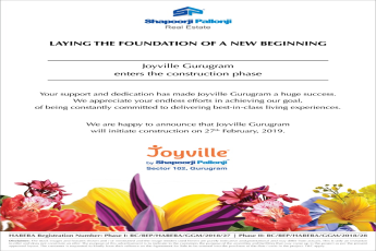 Shapoorji Pallonji Joyville Gurugram enters the construction phase